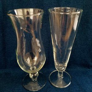 Poco Grande / Piña Colada Clear Glass and Footed Pilsner Glass